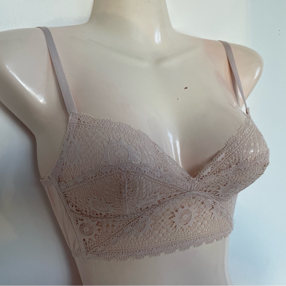 KIKI DE MONTPARNASSE Le Soleil crochet lace corset longline bra Fleur du Mal
